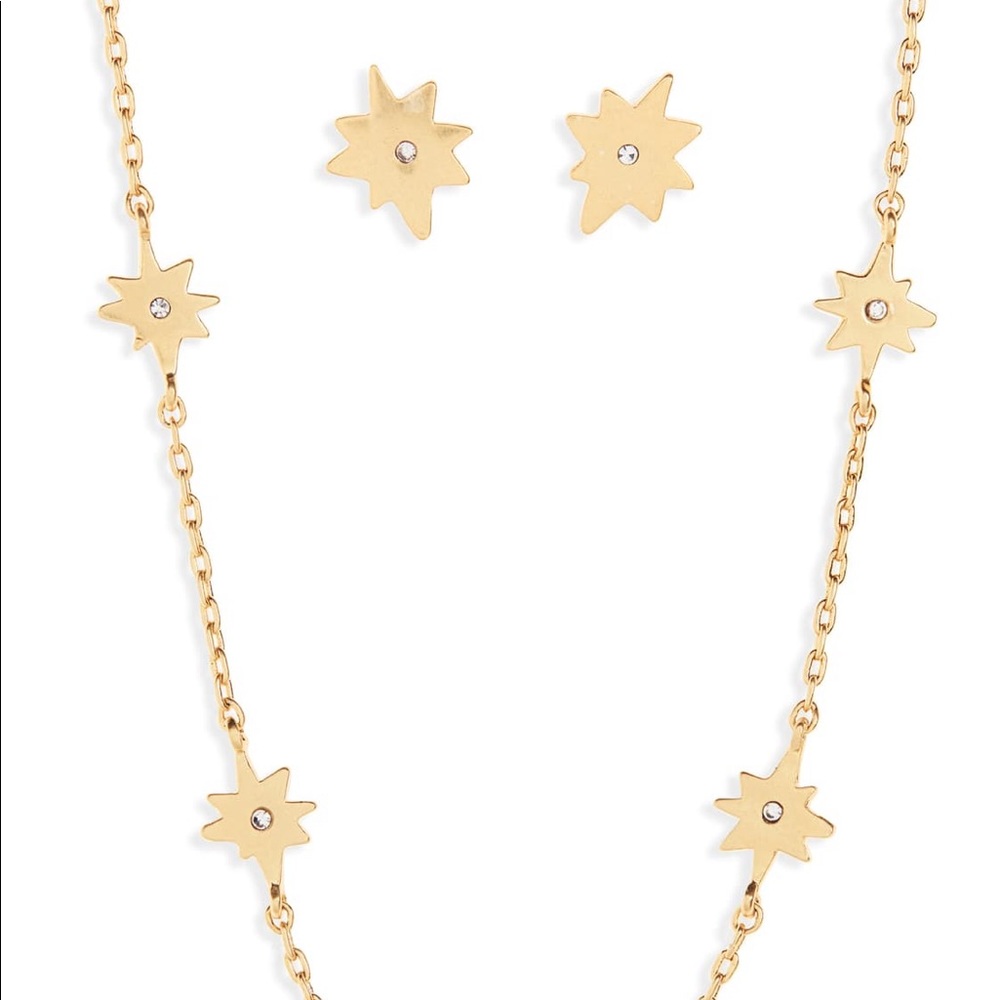 Madewell Starshine Necklace and Earring Set